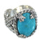 Sterling Silver And Southwest Turquoise Ring Size 6-3/4 RX62028